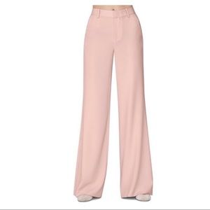 Alice + Olivia pink wide-leg trousers